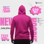 স্টাইলিশ পিঙ্ক হুডি – সুপার সফট ও আরামদায়ক (Pink Hoodie) - Image 2