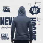 স্টাইলিশ প্রিমিয়াম ব্ল্যাক হুডি – সুপার সফট ও আরামদায়ক