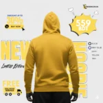 স্টাইলিশ প্রিমিয়াম হলুদ হুডি Back – সুপার সফট ও আরামদায়ক -BD- orderkorun.net